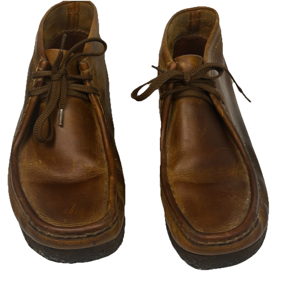 Vintage Clarks Original Wallabee Mens 8.5M Beeswax‎ Brown Crepe Sole Shoes 35425